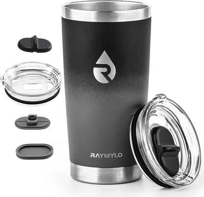 Insulated Travel Coffee Tumbler 20oz, Detachable Spill-Proof Lid | Stainless Steel Reusable Coffee Mug with Thorough Clean Slider Lid Fits Most Car Cup Holder & BPA Free