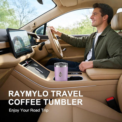 Insulated Travel Coffee Tumbler 20oz, Detachable Spill-Proof Lid | Stainless Steel Reusable Coffee Mug with Thorough Clean Slider Lid Fits Most Car Cup Holder & BPA Free