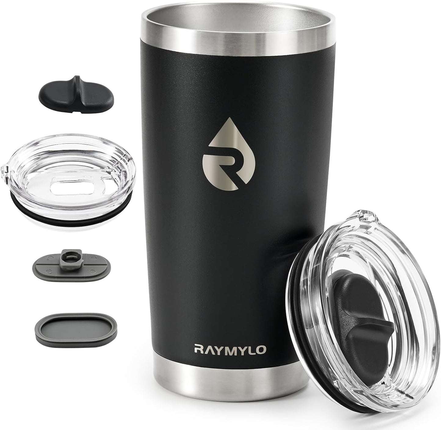 Insulated Travel Coffee Tumbler 20oz, Detachable Spill-Proof Lid | Stainless Steel Reusable Coffee Mug with Thorough Clean Slider Lid Fits Most Car Cup Holder & BPA Free