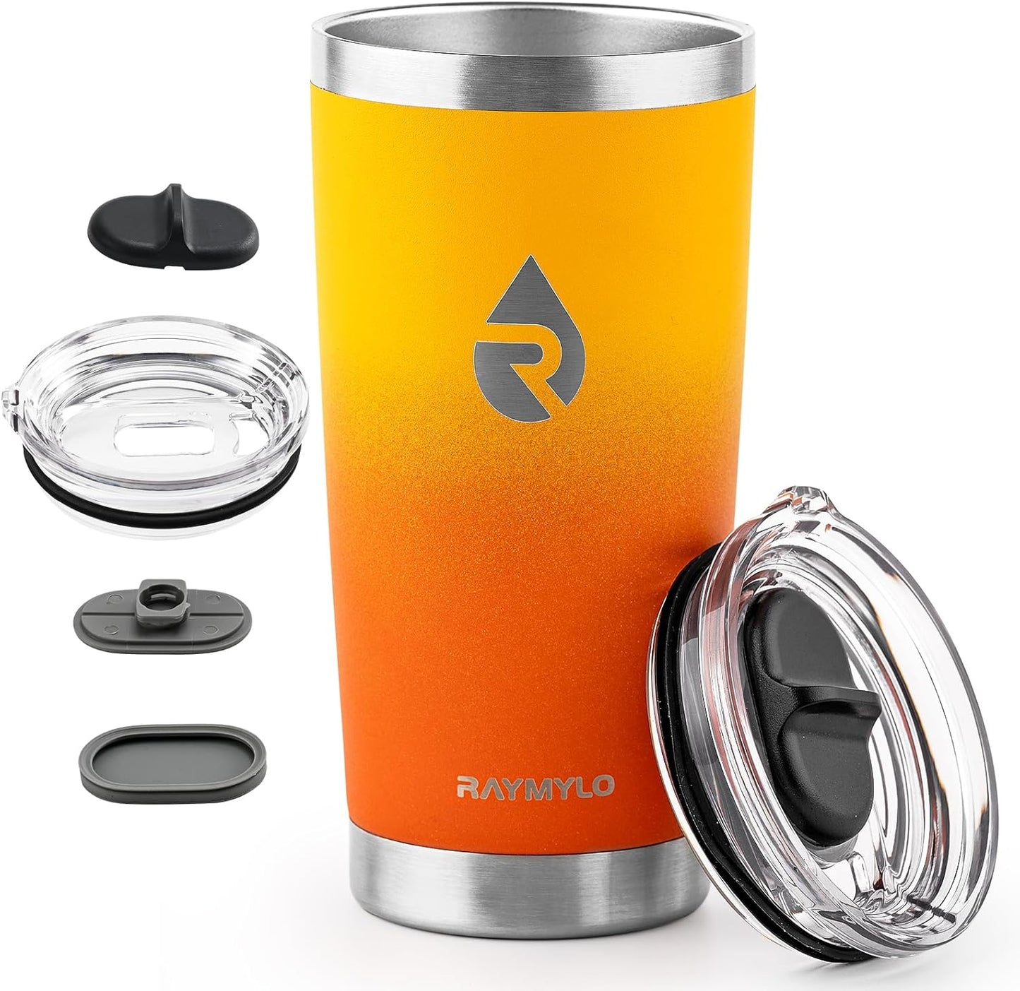 Insulated Travel Coffee Tumbler 20oz, Detachable Spill-Proof Lid | Stainless Steel Reusable Coffee Mug with Thorough Clean Slider Lid Fits Most Car Cup Holder & BPA Free