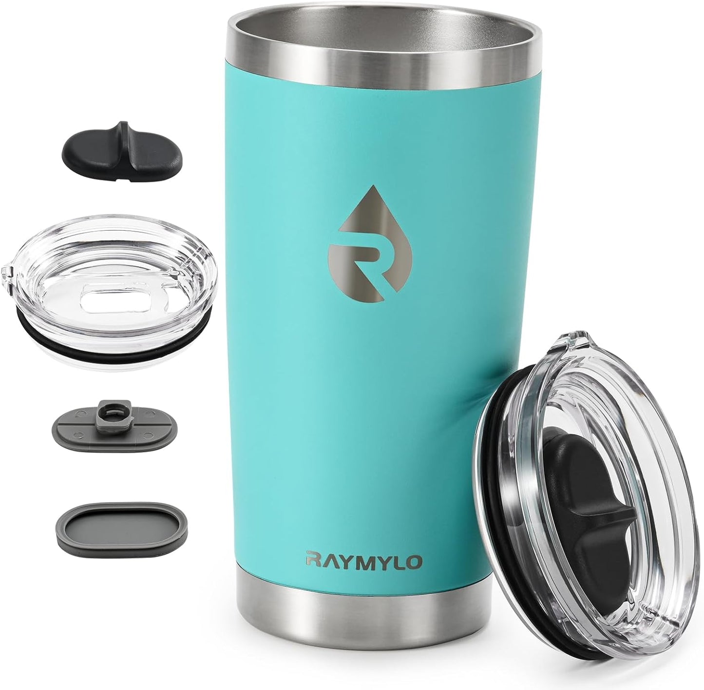 Insulated Travel Coffee Tumbler 20oz, Detachable Spill-Proof Lid | Stainless Steel Reusable Coffee Mug with Thorough Clean Slider Lid Fits Most Car Cup Holder & BPA Free