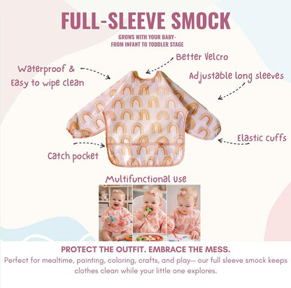 25PCS Ultimate Silicone Baby Feeding Set, Complete Mealtime Baby-Led Weaning Essentials From Infant To Toddler, Bib, Smock, Sippy Cup, Dry Wet Bag, Placemat, Perfect Premium Gift Set (Beige)