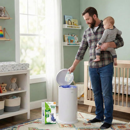 Diaper Pail Refill Bags for Ubbi, 75 Count, Odor Control, Tear-Resistant