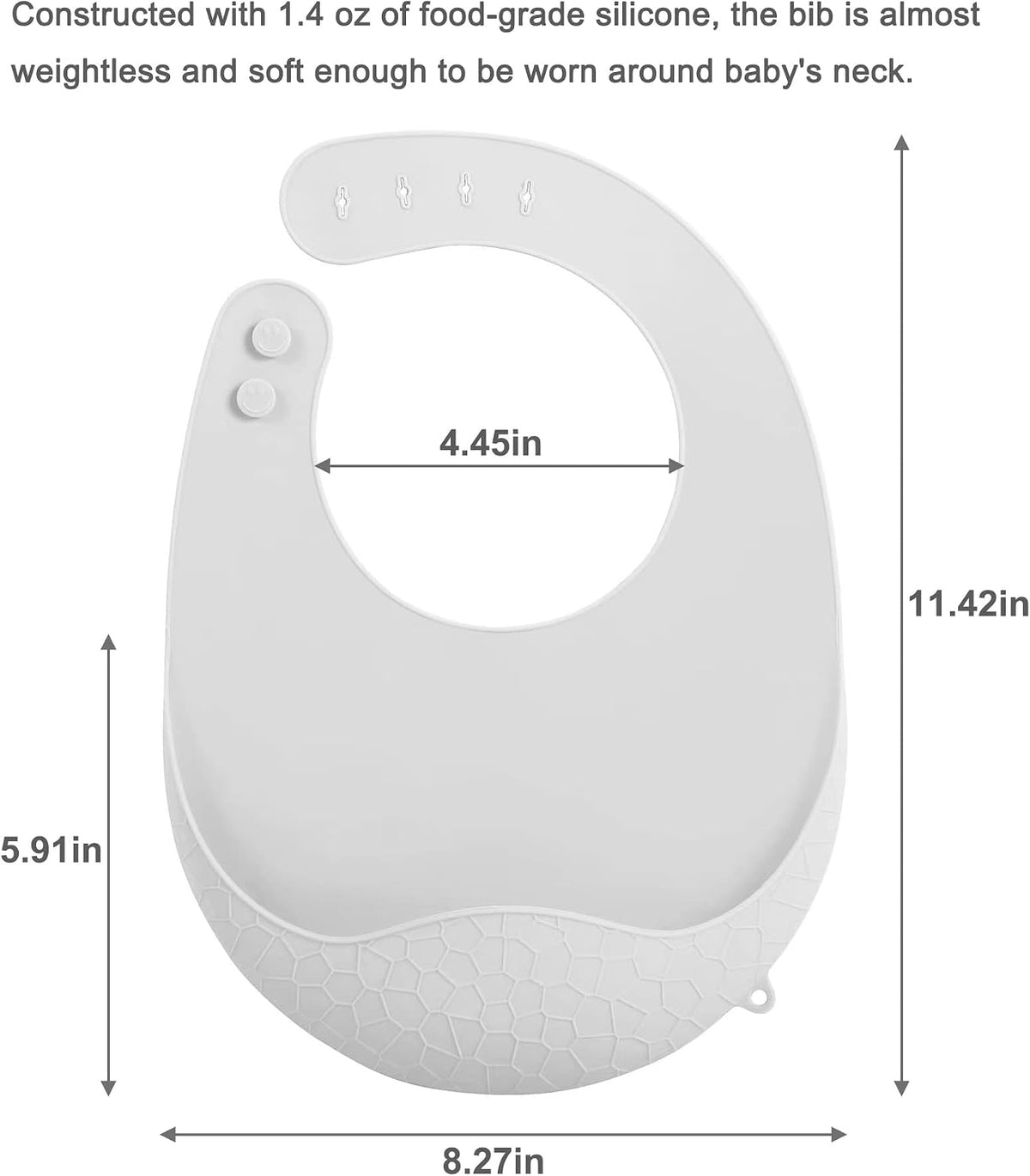 3 Pack Super Light Silicone Baby Bib for Boys Girls| Waterproof Baby Bibs with Pocket Food Catcher, Soft Adjustable Silicone Feeding Bibs