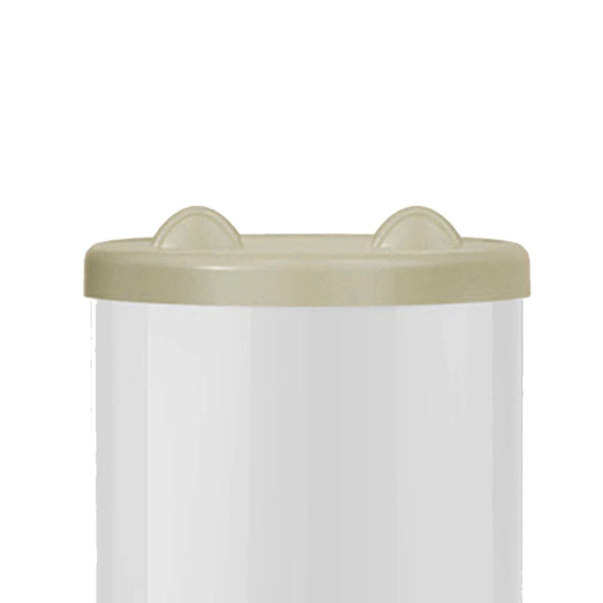 Toy Storage Container PET Transparent Cylinder Plush Toy Display Bucket PP Lid Home Organization (White)