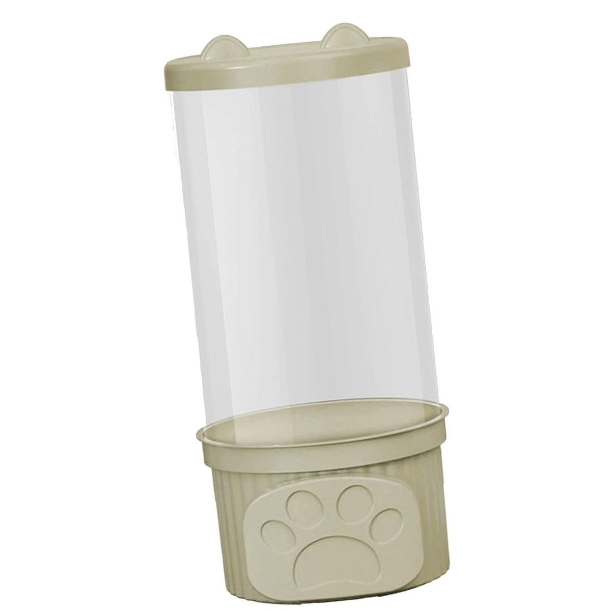 Toy Storage Container PET Transparent Cylinder Plush Toy Display Bucket PP Lid Home Organization (White)