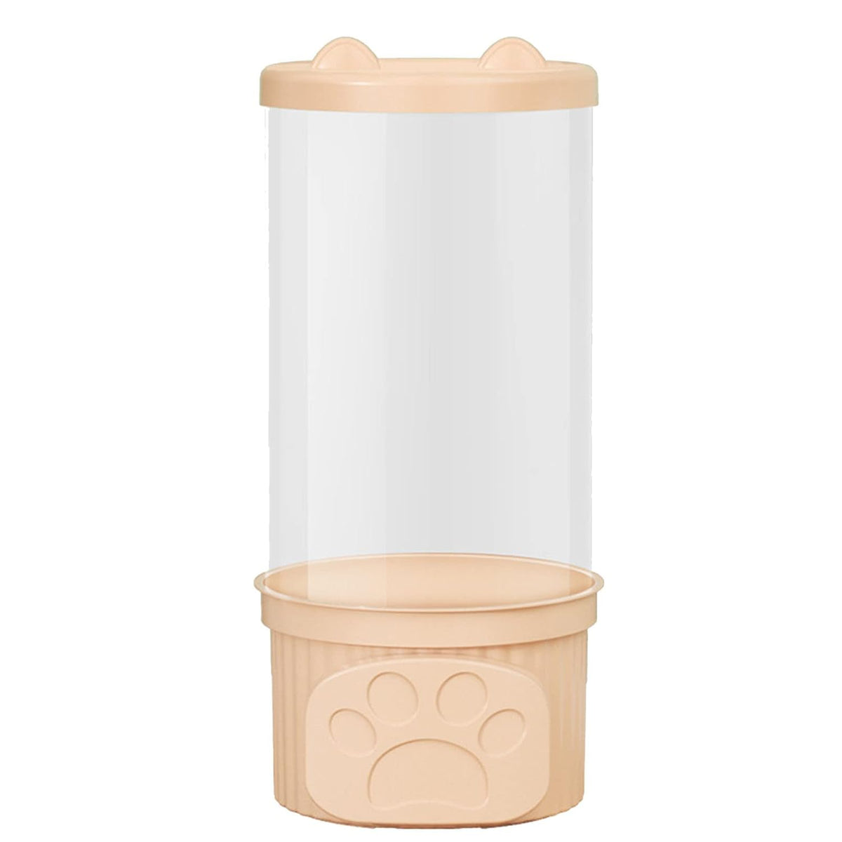 Toy Storage Container PET Transparent Cylinder Plush Toy Display Bucket PP Lid Home Organization (White)