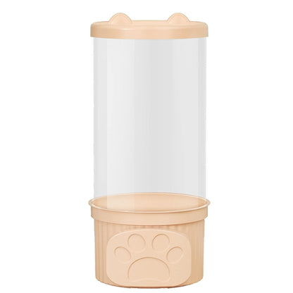 Toy Storage Container PET Transparent Cylinder Plush Toy Display Bucket PP Lid Home Organization (White)