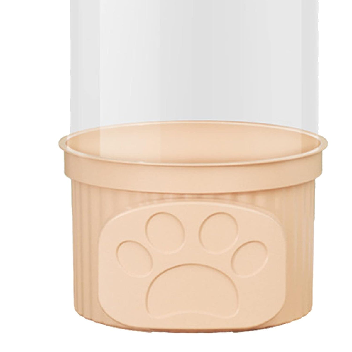 Toy Storage Container PET Transparent Cylinder Plush Toy Display Bucket PP Lid Home Organization (White)