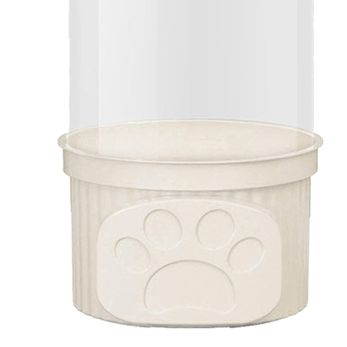 Toy Storage Container PET Transparent Cylinder Plush Toy Display Bucket PP Lid Home Organization (White)