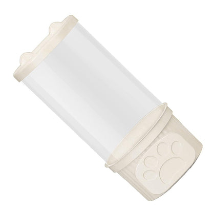 Toy Storage Container PET Transparent Cylinder Plush Toy Display Bucket PP Lid Home Organization (White)