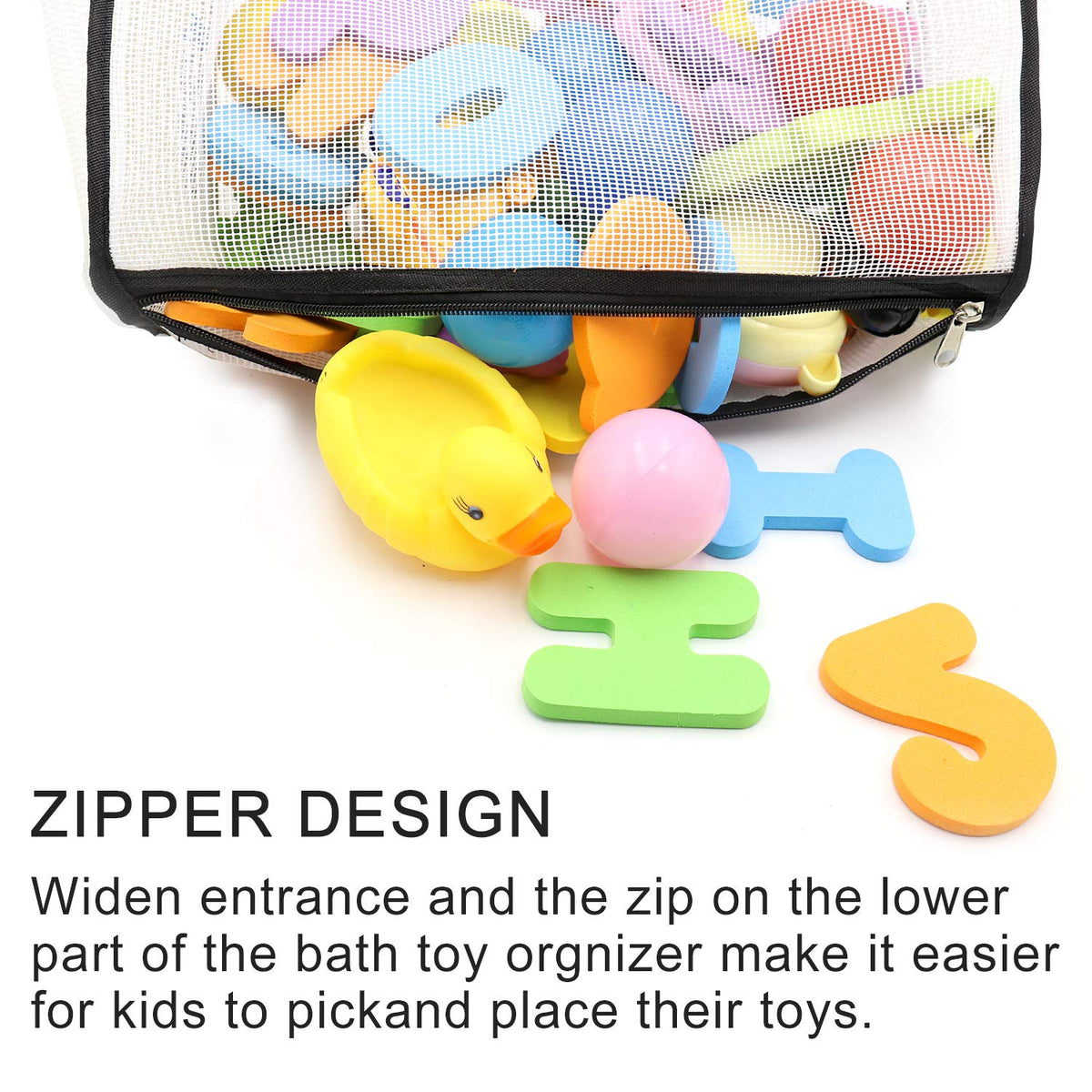 Bath Toy Organizer Multiple Ways to Hang
