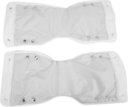 Stroller Hand Muff, Infants Stroller Gloves, Stroller Hand Muff Warm Gloves, Watertight Stroller Mittens, Carriage Handmuffs Stroller Accessories, for Parents and Caregivers in Cold Weather(Silver)