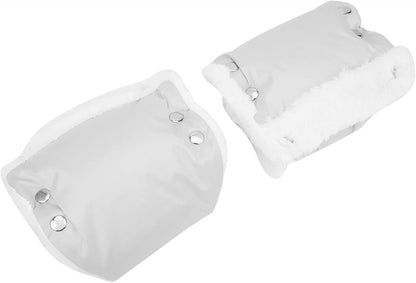 Stroller Hand Muff, Infants Stroller Gloves, Stroller Hand Muff Warm Gloves, Watertight Stroller Mittens, Carriage Handmuffs Stroller Accessories, for Parents and Caregivers in Cold Weather(Silver)
