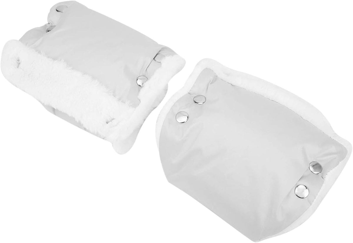 Stroller Hand Muff, Infants Stroller Gloves, Stroller Hand Muff Warm Gloves, Watertight Stroller Mittens, Carriage Handmuffs Stroller Accessories, for Parents and Caregivers in Cold Weather(Silver)