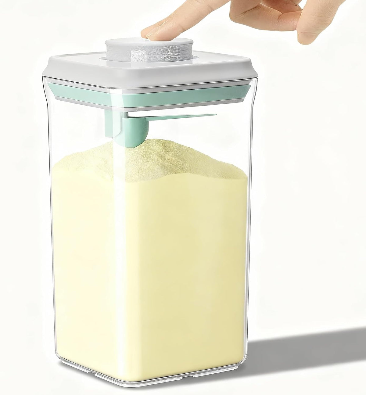 Formula Container Formula Dispenser Airtight Food Storage Containers One Button Handy 650g / 1.5qt Milk Powder for Cereal Flour Pasta Snack Rice Sugar (1, 1500, Milliliters)