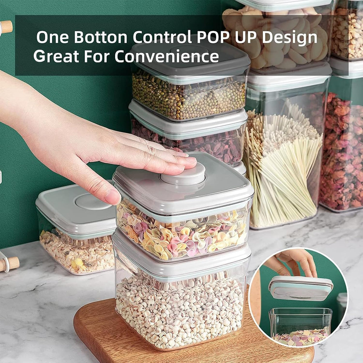 Formula Container Formula Dispenser Airtight Food Storage Containers One Button Handy 650g / 1.5qt Milk Powder for Cereal Flour Pasta Snack Rice Sugar (1, 1500, Milliliters)