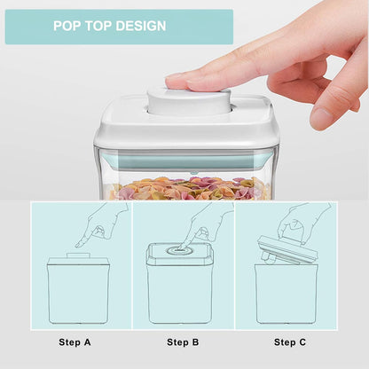 Formula Container Formula Dispenser Airtight Food Storage Containers One Button Handy 650g / 1.5qt Milk Powder for Cereal Flour Pasta Snack Rice Sugar (1, 1500, Milliliters)