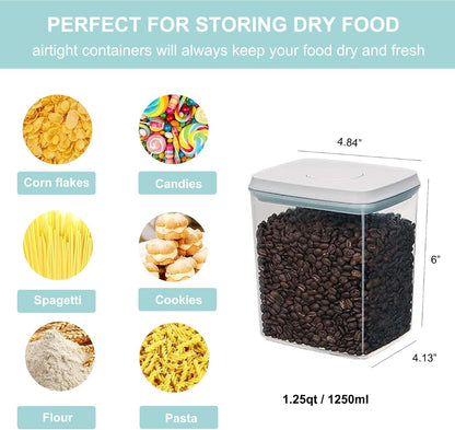 Formula Container Formula Dispenser Airtight Food Storage Containers One Button Handy 650g / 1.5qt Milk Powder for Cereal Flour Pasta Snack Rice Sugar (1, 1500, Milliliters)
