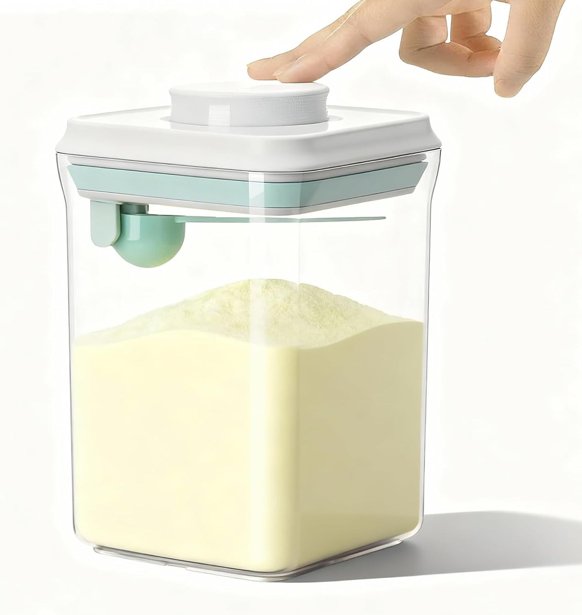 Formula Container Formula Dispenser Airtight Food Storage Containers One Button Handy 650g / 1.5qt Milk Powder for Cereal Flour Pasta Snack Rice Sugar (1, 1500, Milliliters)