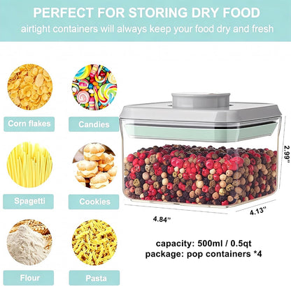 Formula Container Formula Dispenser Airtight Food Storage Containers One Button Handy 650g / 1.5qt Milk Powder for Cereal Flour Pasta Snack Rice Sugar (1, 1500, Milliliters)