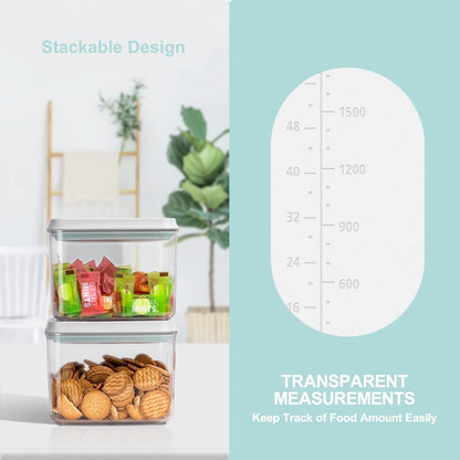 Formula Container Formula Dispenser Airtight Food Storage Containers One Button Handy 650g / 1.5qt Milk Powder for Cereal Flour Pasta Snack Rice Sugar (1, 1500, Milliliters)