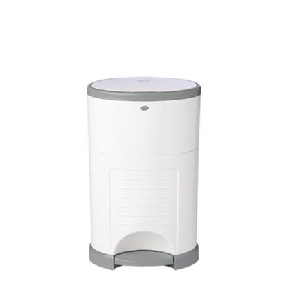 EKO MINI Diaper Pail, White, ONLY Eco-Friendly Diaper Pail Made with 70% Recycled Materials, Hands-Free: Step–Drop–Done, Cost-Effective Refill System