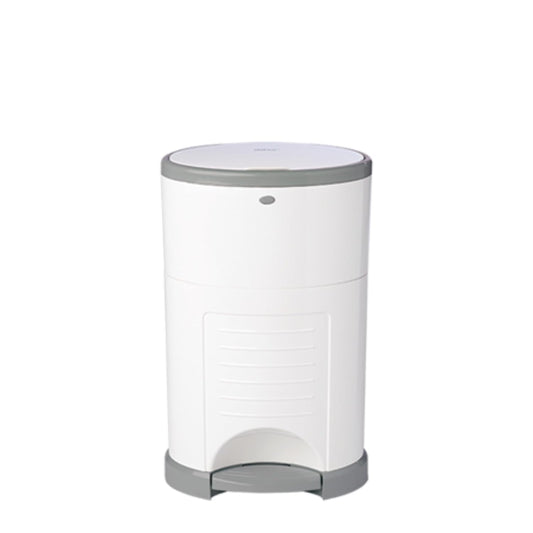 EKO MINI Diaper Pail, White, ONLY Eco-Friendly Diaper Pail Made with 70% Recycled Materials, Hands-Free: Step–Drop–Done, Cost-Effective Refill System