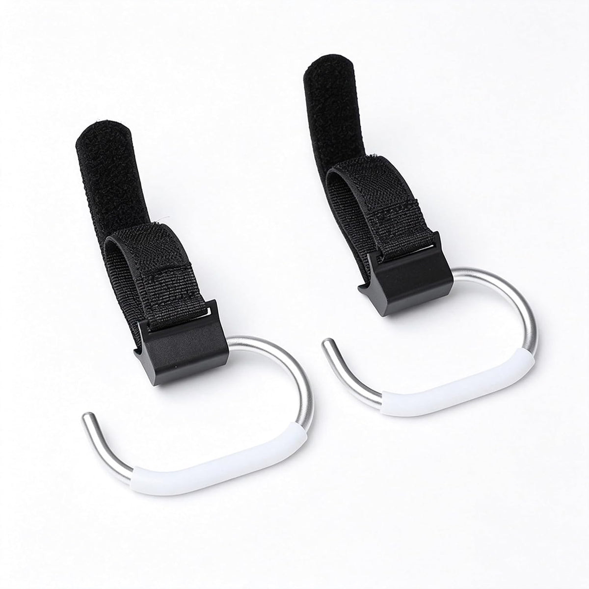 Stroller Hooks for Bags (2 Pack) - Universal Stroller Clips and Hooks (Black)