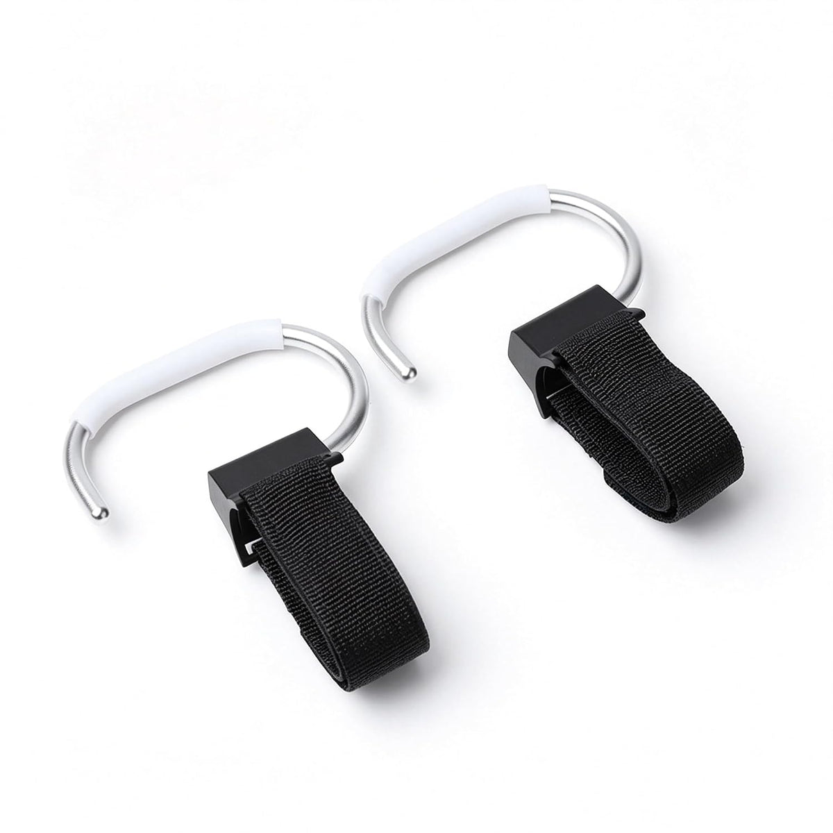 Stroller Hooks for Bags (2 Pack) - Universal Stroller Clips and Hooks (Black)