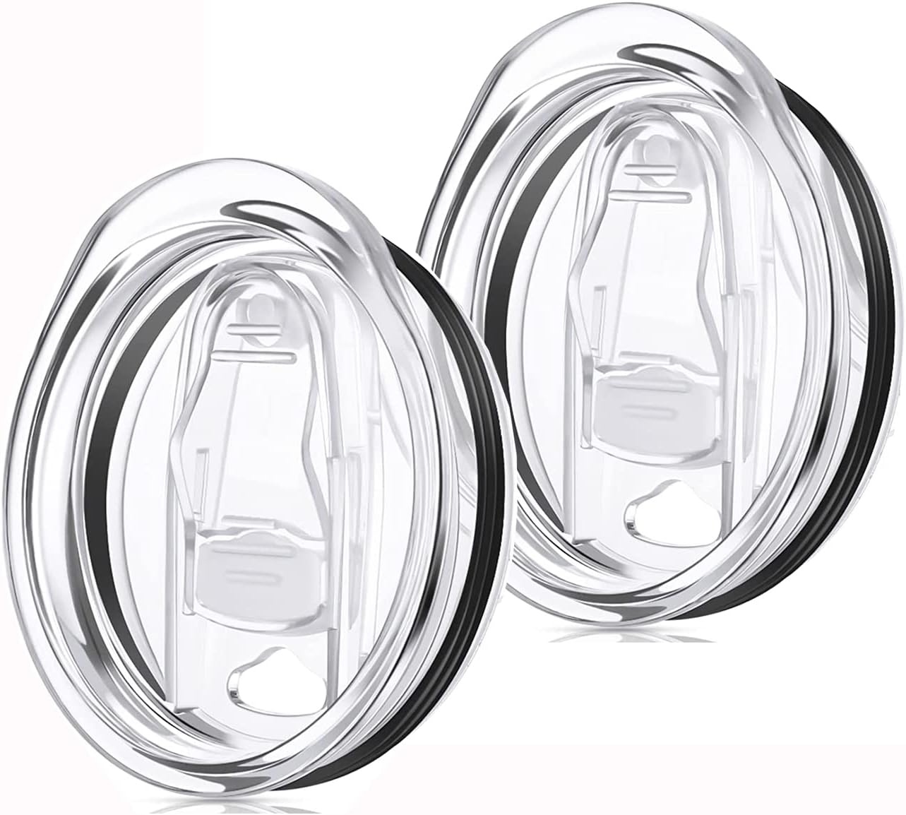 2 Pcs 20 Oz Skinny Tumbler Lid Replacement, Spill Proof, Plastic | Splash Resistant Covers, Fits Straight Cup