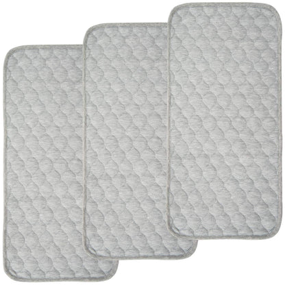 Quilted Thicker Waterproof Changing Pad Liners 3 Count(Gray 13” x 27”)