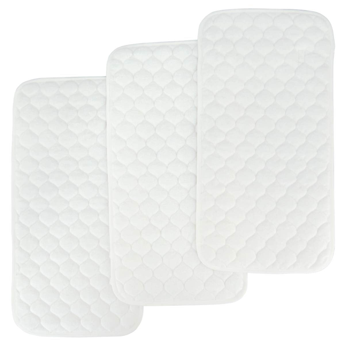 Quilted Thicker Waterproof Changing Pad Liners 3 Count(Gray 13” x 27”)