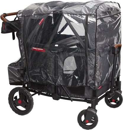 Voya Quad Rain Cover, Black, for 4-Seat Wagon with High Sides