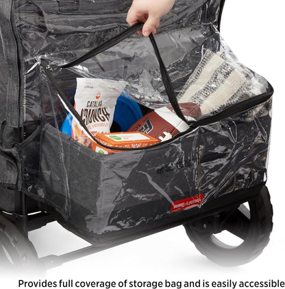 Voya Quad Rain Cover, Black, for 4-Seat Wagon with High Sides