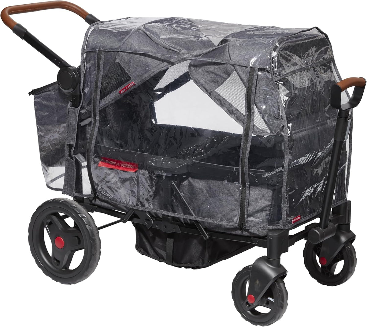 Voya Quad Rain Cover, Black, for 4-Seat Wagon with High Sides