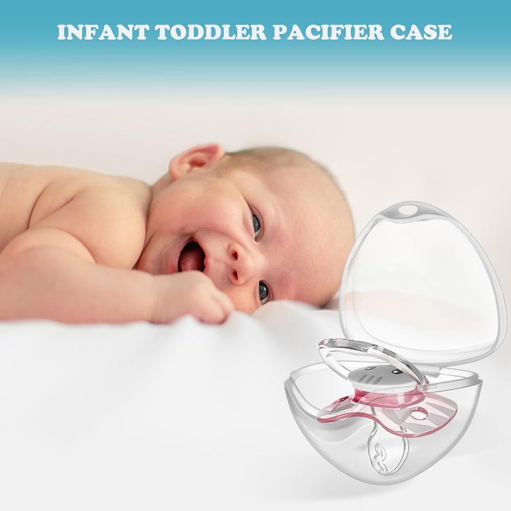 Portable Pacifier Box Storage Case Silicone Compact Baby Toy Organizer for Travel Diaper Bag Stroller