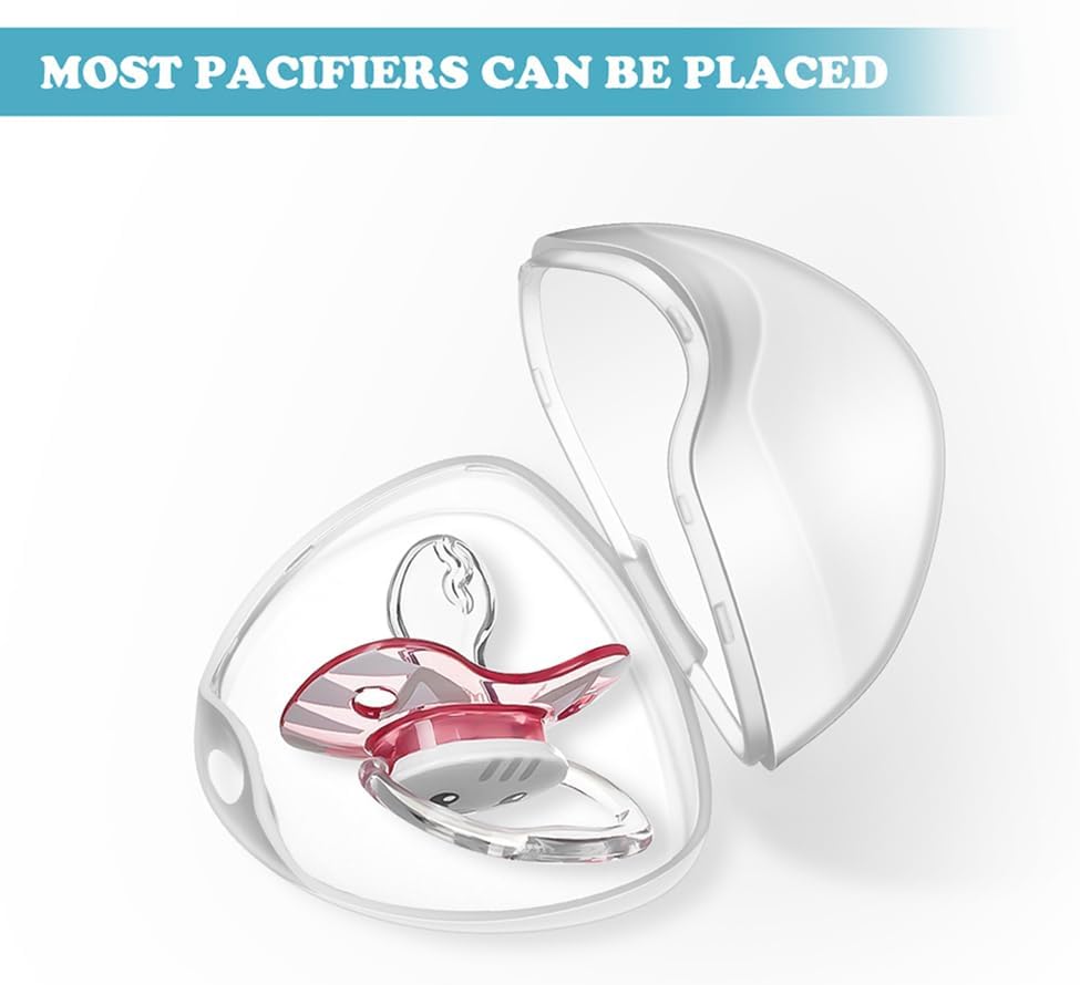 Portable Pacifier Box Storage Case Silicone Compact Baby Toy Organizer for Travel Diaper Bag Stroller