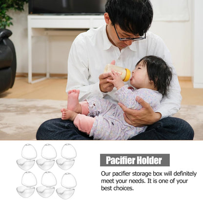 Portable Pacifier Box Storage Case Silicone Compact Baby Toy Organizer for Travel Diaper Bag Stroller