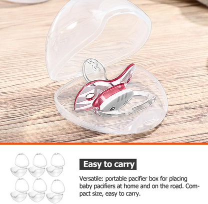 Portable Pacifier Box Storage Case Silicone Compact Baby Toy Organizer for Travel Diaper Bag Stroller