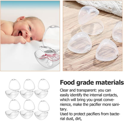 Portable Pacifier Box Storage Case Silicone Compact Baby Toy Organizer for Travel Diaper Bag Stroller