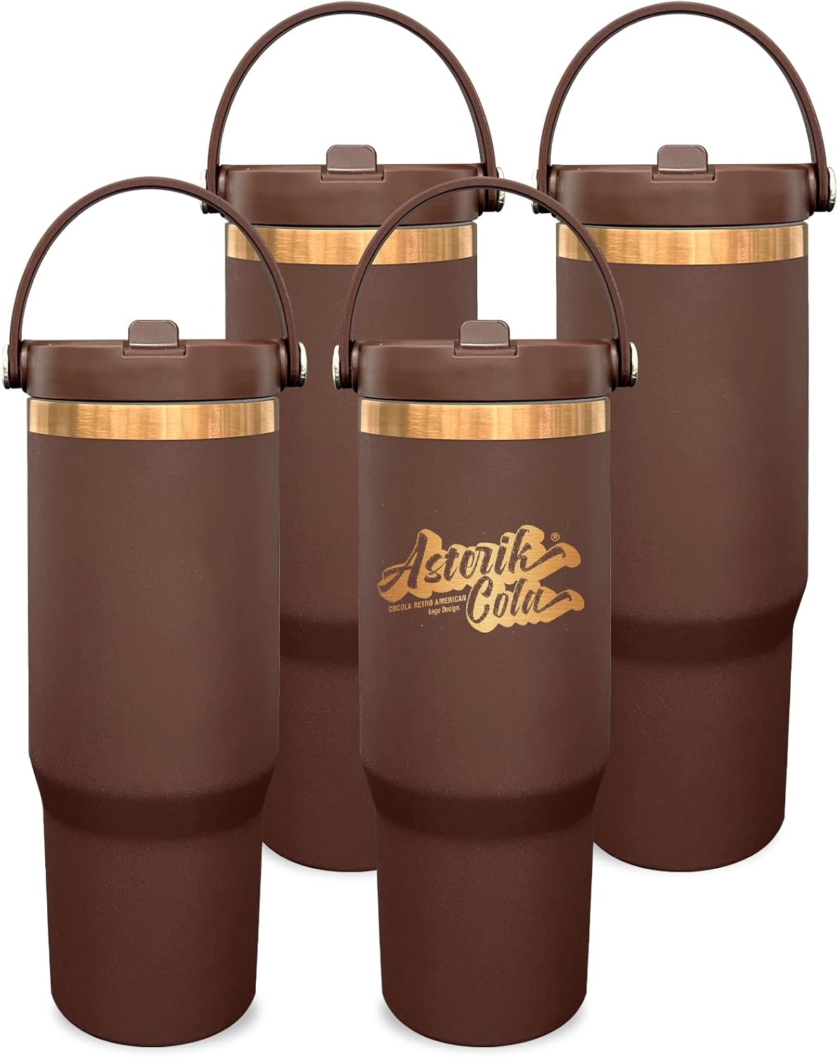 30 oz Tumbler Bulk with Top Handle and Flip Straw Black, 1 Pack | Stainless Steel Insulated Water Bottle, Double Wall Vacuum Travel Coffee Mug, Leakproof, Powder Coated, Laser Engrave