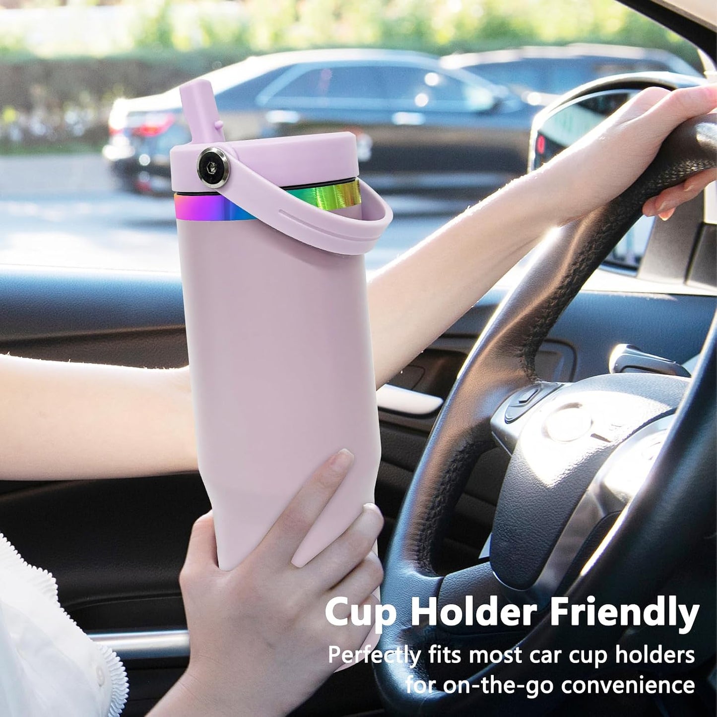30 oz Tumbler Bulk with Top Handle and Flip Straw Black, 1 Pack | Stainless Steel Insulated Water Bottle, Double Wall Vacuum Travel Coffee Mug, Leakproof, Powder Coated, Laser Engrave