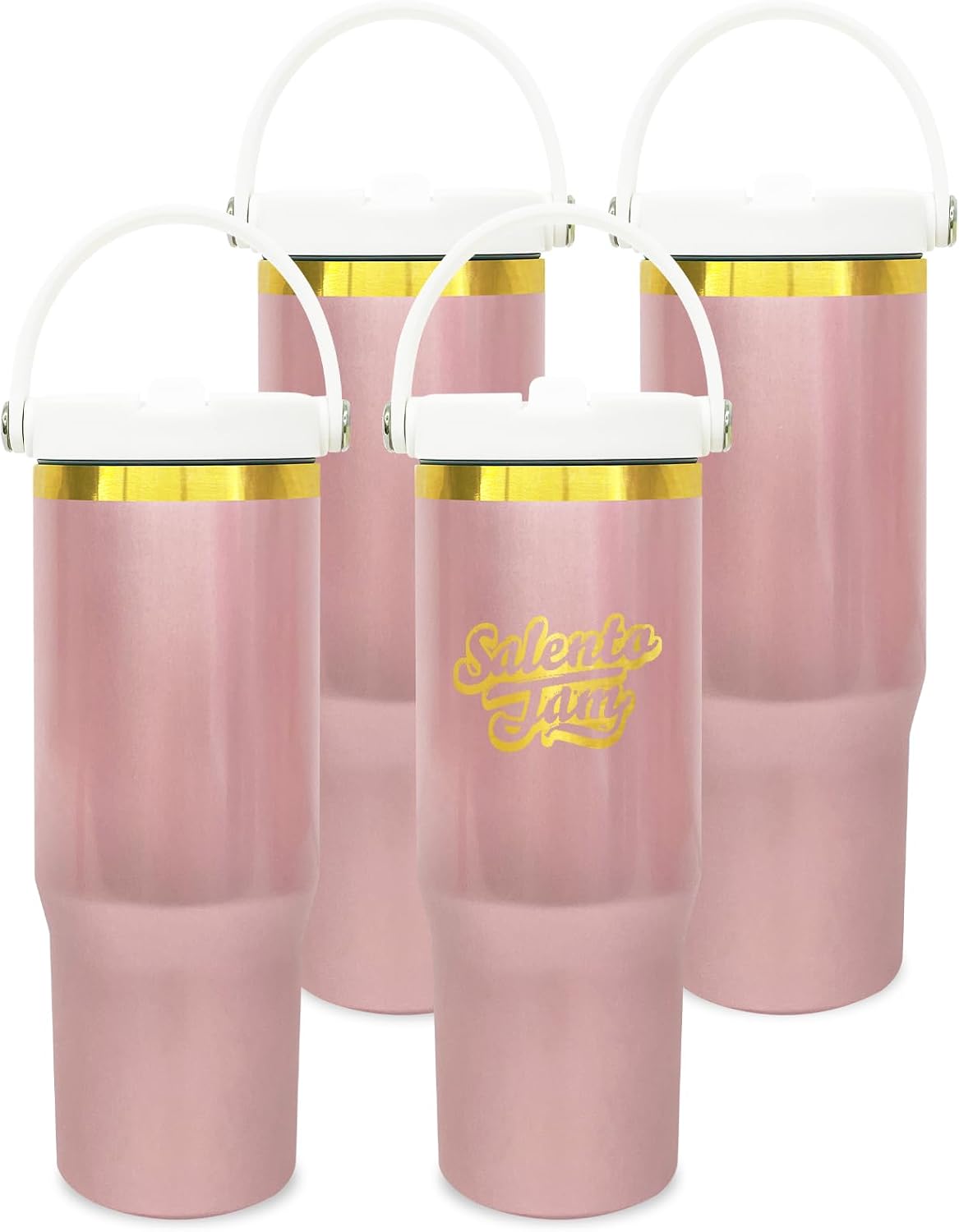 30 oz Tumbler Bulk with Top Handle and Flip Straw Black, 1 Pack | Stainless Steel Insulated Water Bottle, Double Wall Vacuum Travel Coffee Mug, Leakproof, Powder Coated, Laser Engrave