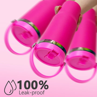 30 oz Tumbler Bulk with Top Handle and Flip Straw Black, 1 Pack | Stainless Steel Insulated Water Bottle, Double Wall Vacuum Travel Coffee Mug, Leakproof, Powder Coated, Laser Engrave