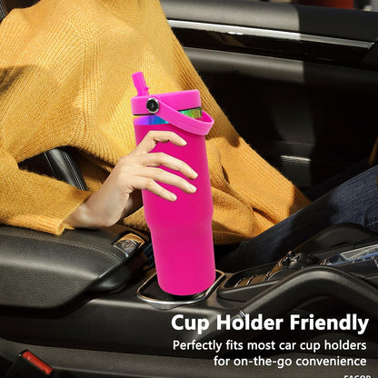 30 oz Tumbler Bulk with Top Handle and Flip Straw Black, 1 Pack | Stainless Steel Insulated Water Bottle, Double Wall Vacuum Travel Coffee Mug, Leakproof, Powder Coated, Laser Engrave