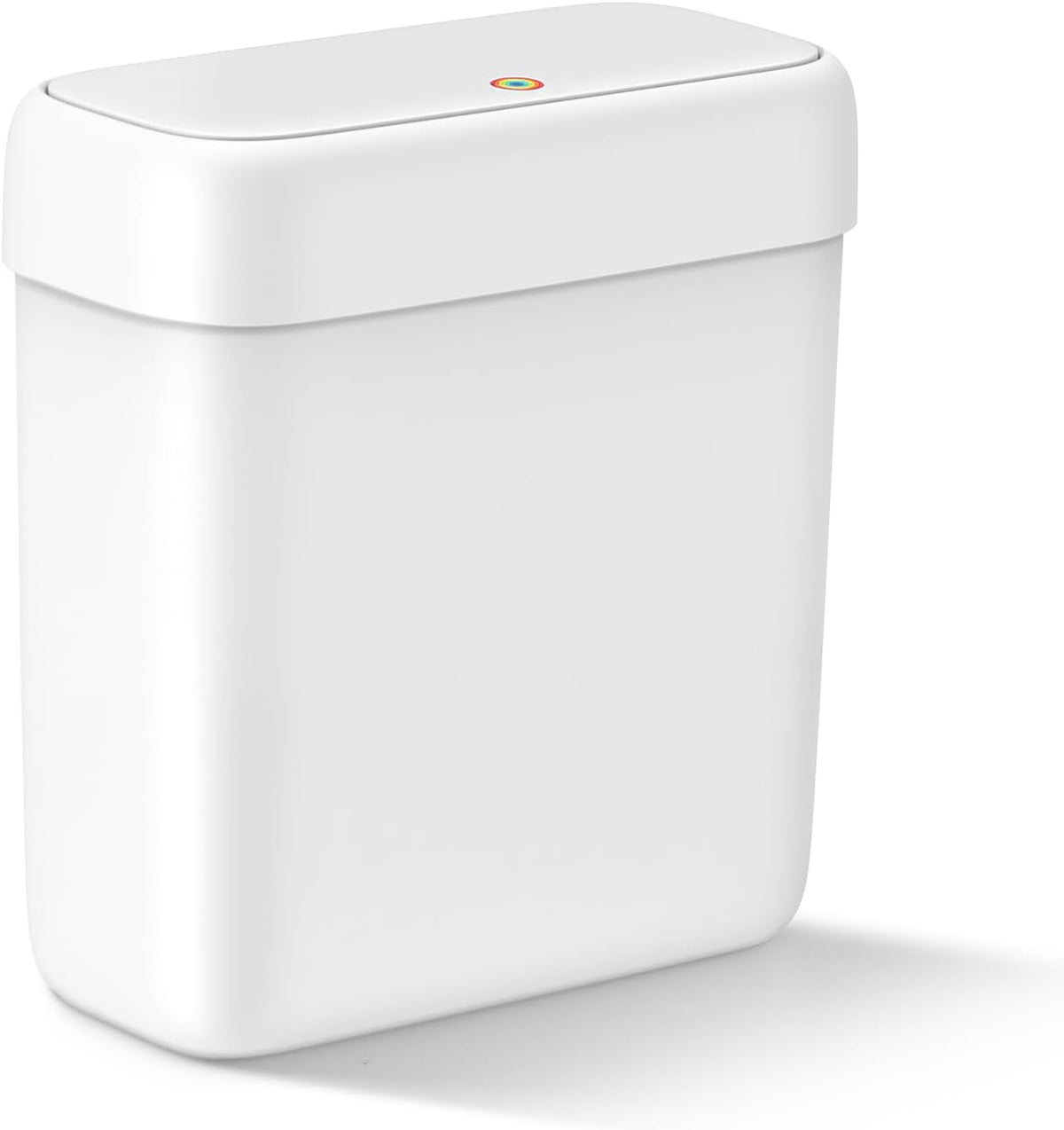Small Bathroom Trash Can with Lid, 2.6 Gallon Garbage Can with Pop-Up Lid