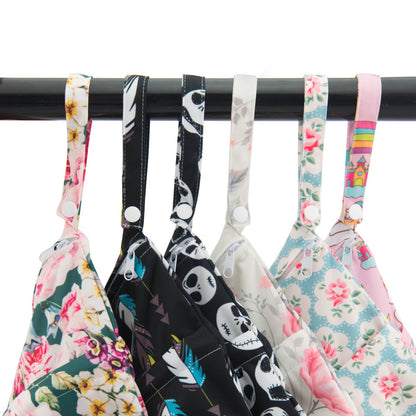 ALVA 2pcs Wet Dry Bags for Diaper Bag Waterproof Reusable with Two Pockets