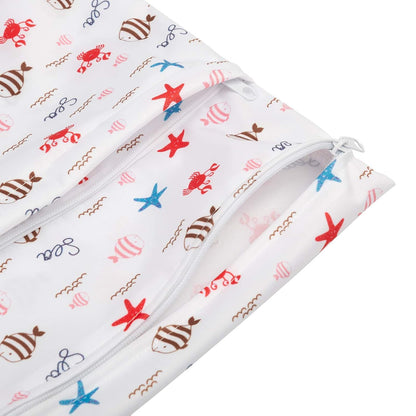 ALVA 2pcs Wet Dry Bags for Diaper Bag Waterproof Reusable with Two Pockets