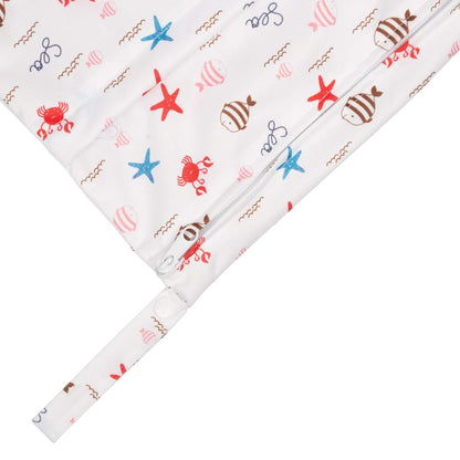 ALVA 2pcs Wet Dry Bags for Diaper Bag Waterproof Reusable with Two Pockets